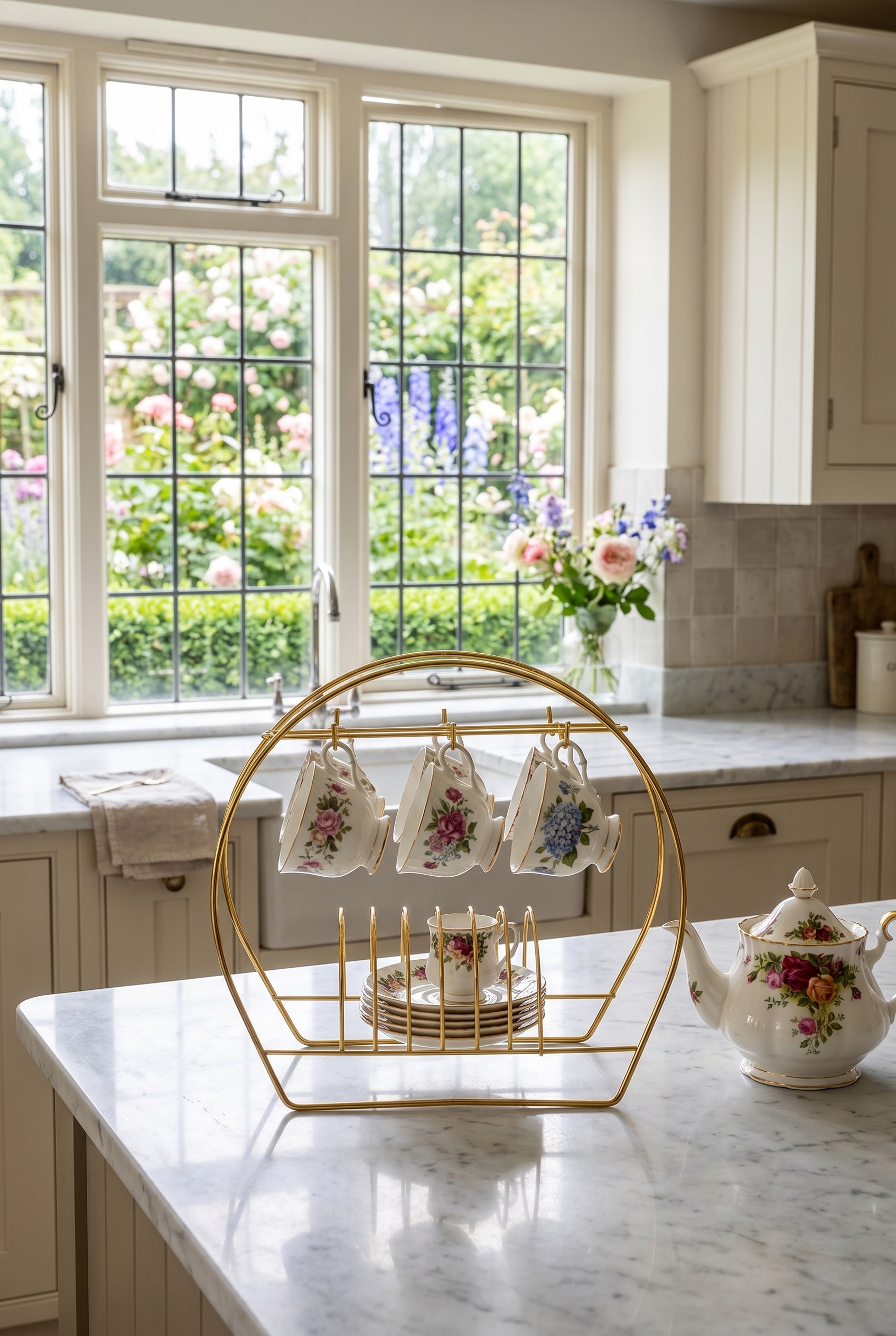 Filora Home Kaffeetassenständer — in einem klassischen englischen Badezimmer