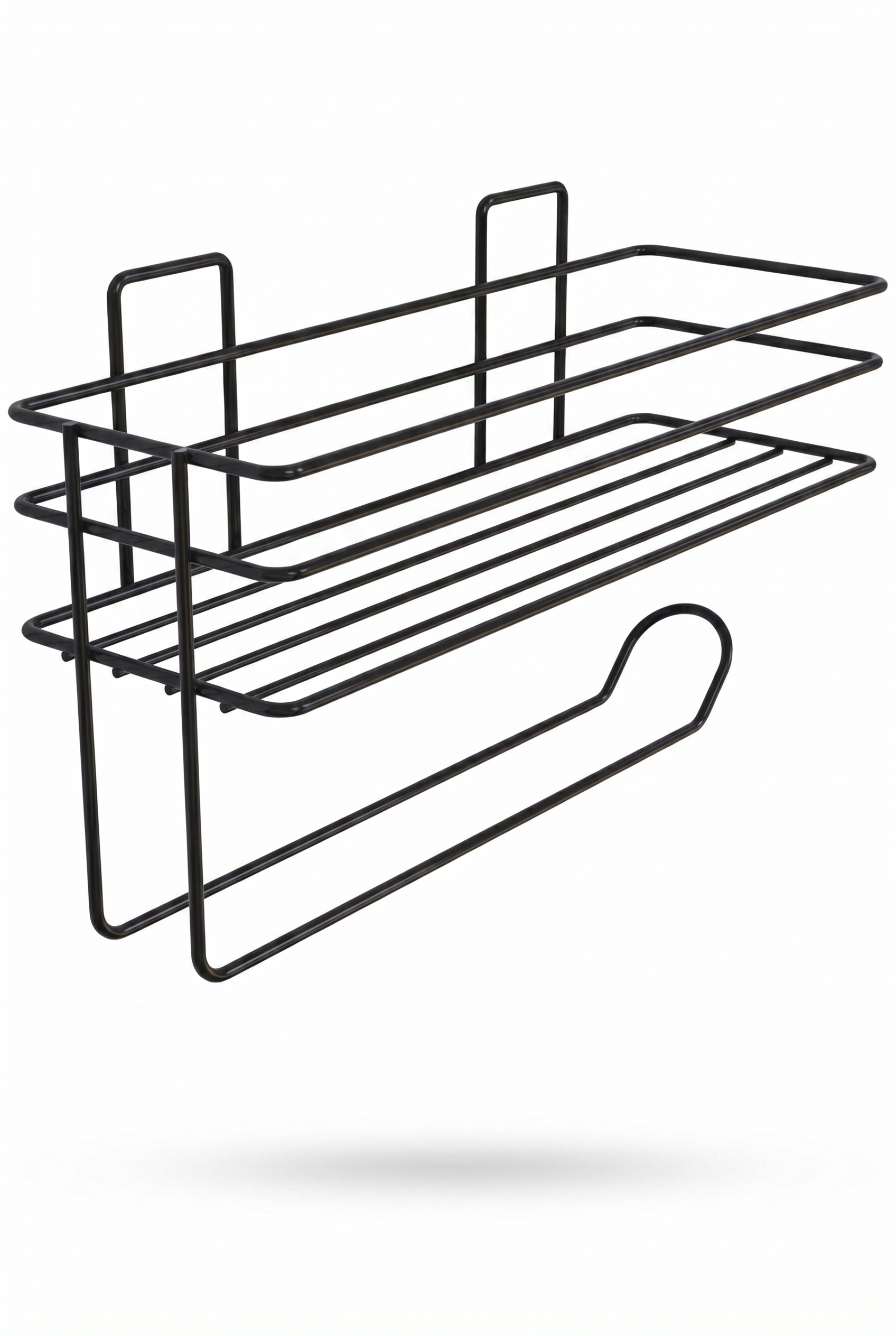 Filora Home Regal Rechteckiger Papierhandtuchhalter — auf weißem Hintergrund – Studioaufnahme