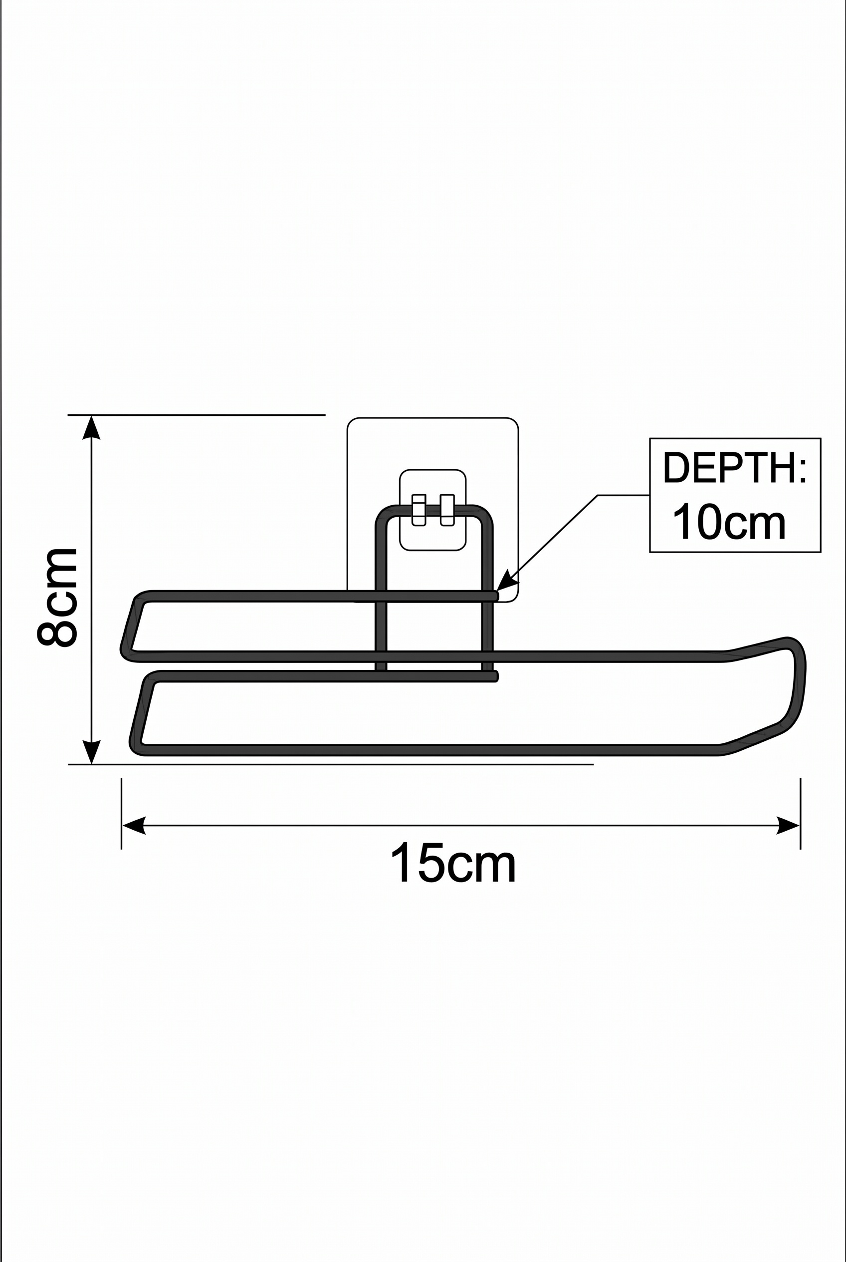 Filora Home Einzelner Papierhandtuchhalter — Produktabmessungen und Maße